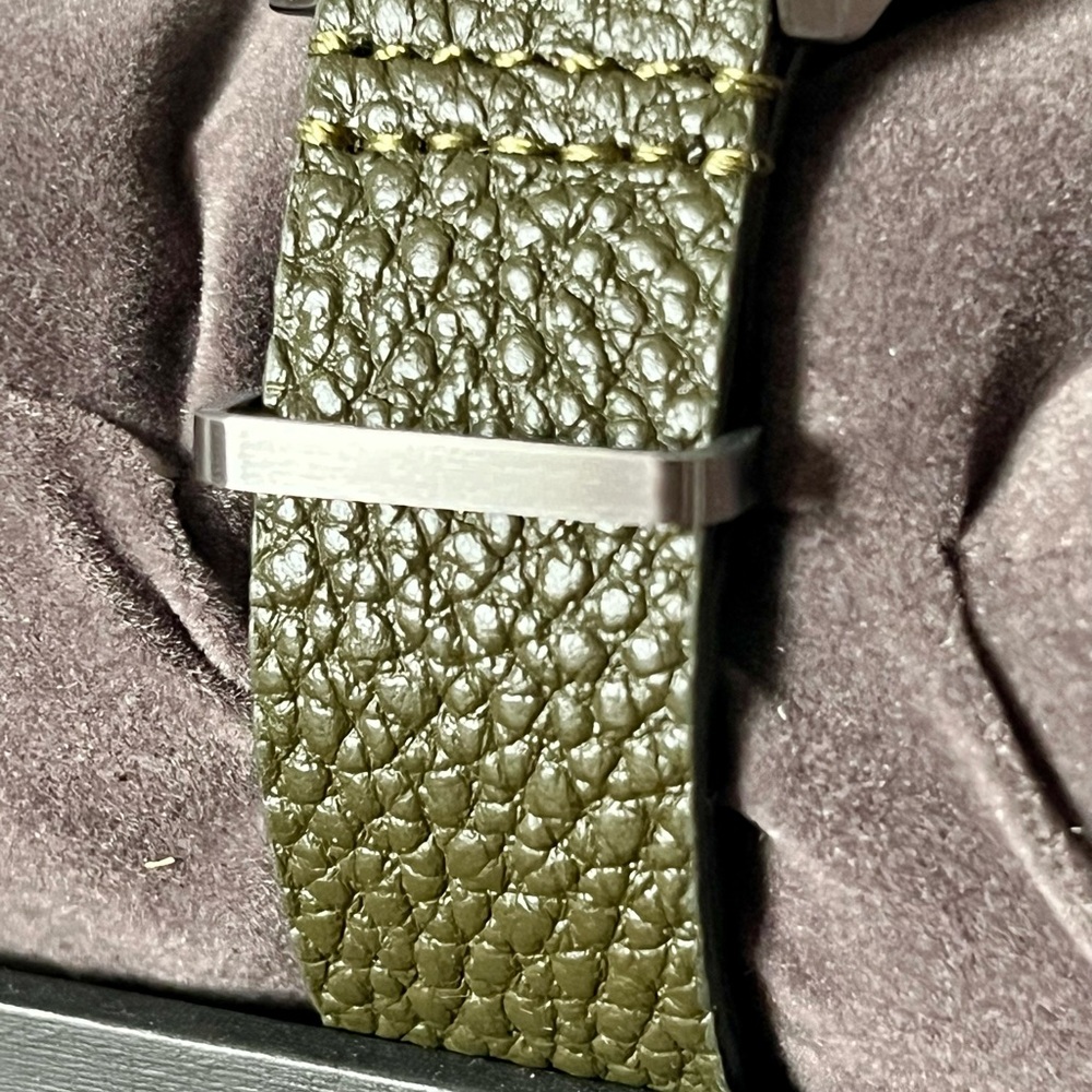 Bulova Black Dial Watch with Olive Green Strap - Picture 9 of 13